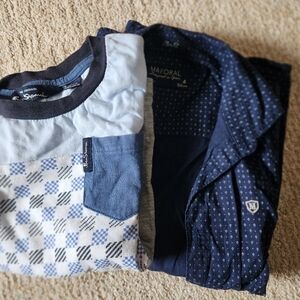 Ben Sherman Light Blue & Navy Boys Tee Set